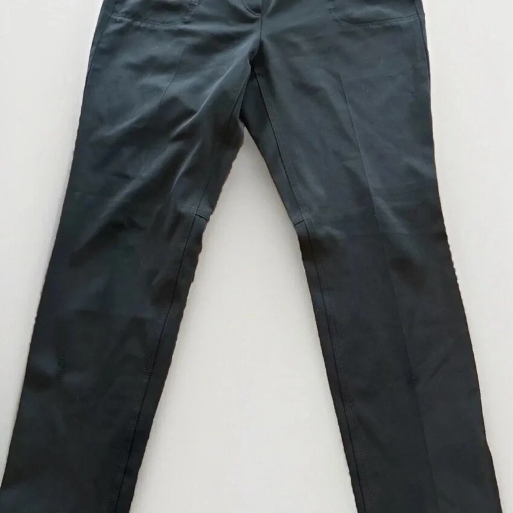 Theory Black Button-Detail ankle stretch size 4